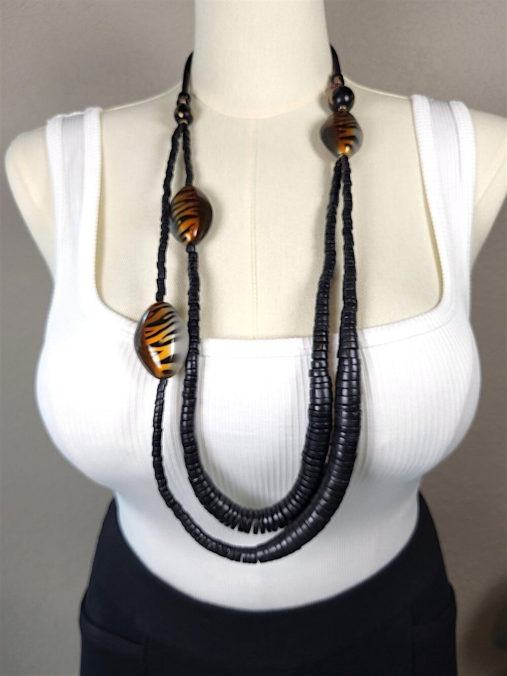 Tiger Stripe Necklace, Bracelet & Earrings Set - Picture 2 of 10